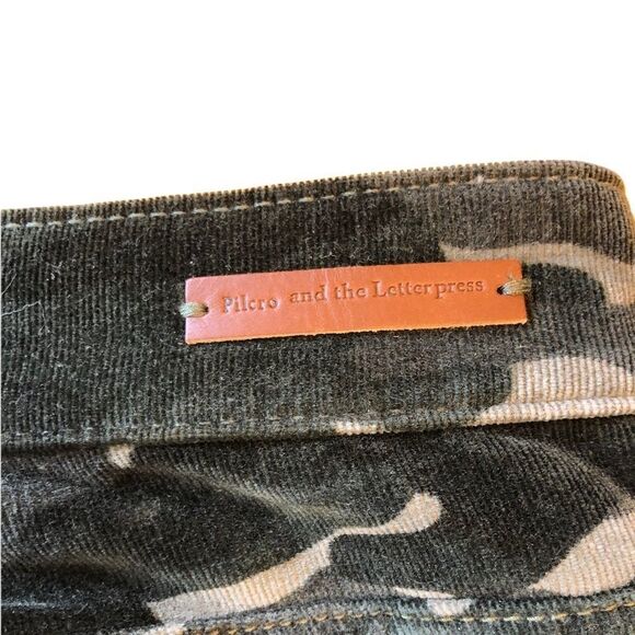 ANTHROPOLOGIE Pilcro And The Letterpress Camo Corduroy Pants EUC - Picture 14 of 16
